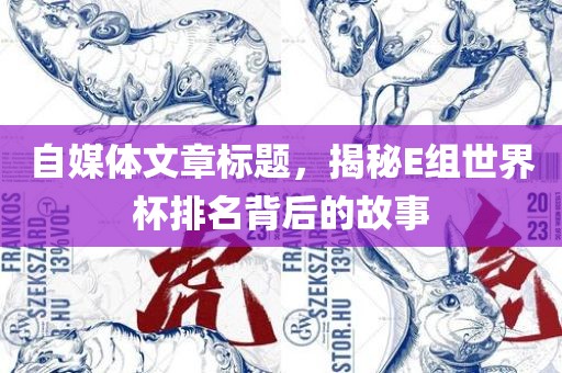 自媒体文章标题，揭秘E组世界杯排名背后的故事