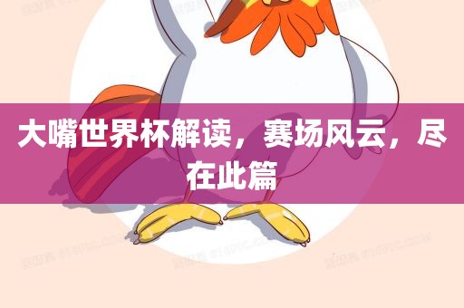 大嘴世界杯解读，赛场风云，尽在此篇