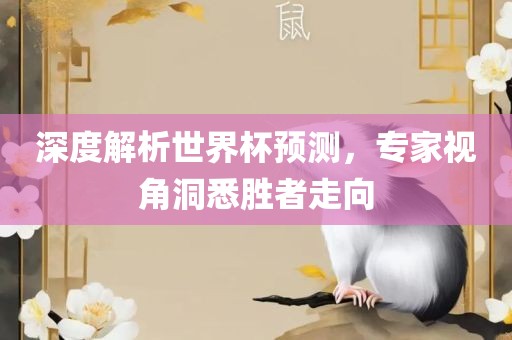 深度解析世界杯预测，专家视角洞悉胜者走向