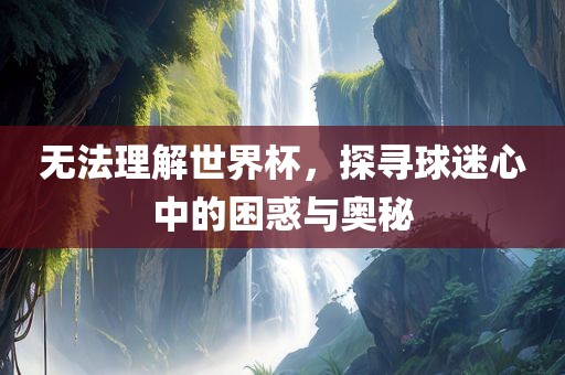 无法理解世界杯，探寻球迷心中的困惑与奥秘