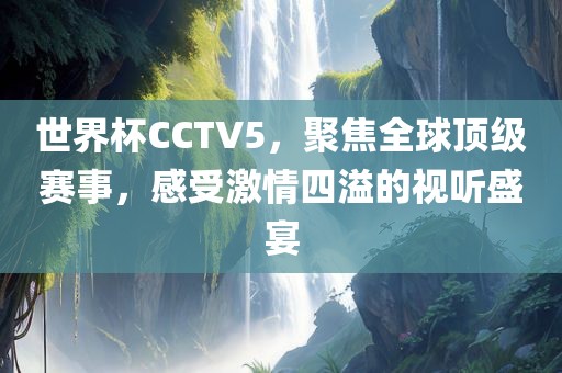 世界杯CCTV5，聚焦全球顶级赛事，感受激情四溢的视听盛宴