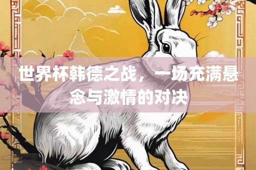 世界杯韩德之战，一场充满悬念与激情的对决