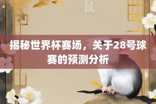 揭秘世界杯赛场，关于28号球赛的预测分析