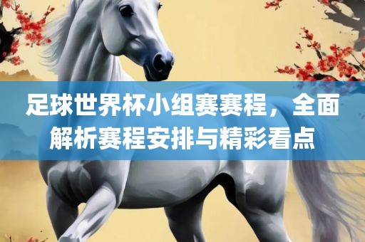 足球世界杯小组赛赛程，全面解析赛程安排与精彩看点