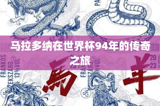 马拉多纳在世界杯94年的传奇之旅