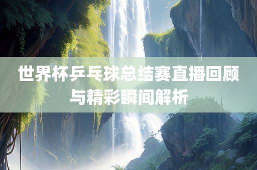世界杯乒乓球总结赛直播回顾与精彩瞬间解析
