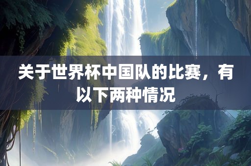关于世界杯中国队的比赛，有以下两种情况