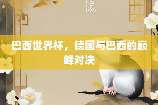 巴西世界杯，德国与巴西的巅峰对决