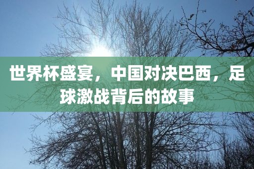 世界杯盛宴，中国对决巴西，足球激战背后的故事