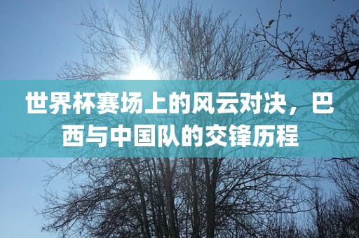世界杯赛场上的风云对决，巴西与中国队的交锋历程