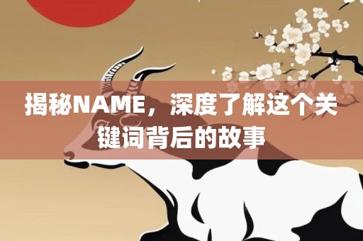 揭秘NAME，深度了解这个关键词背后的故事