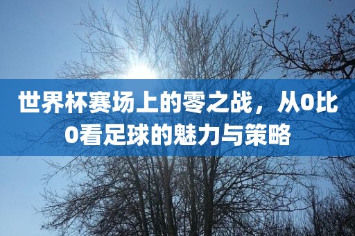 世界杯赛场上的零之战，从0比0看足球的魅力与策略