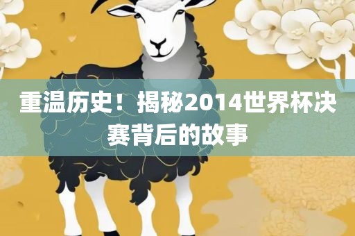 重温历史！揭秘2014世界杯决赛背后的故事