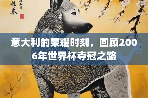 意大利的荣耀时刻，回顾2006年世界杯夺冠之路