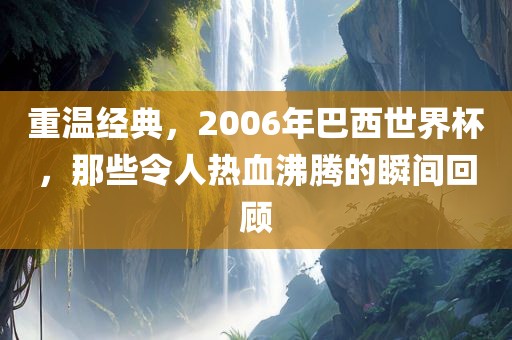 重温经典，2006年巴西世界杯，那些令人热血沸腾的瞬间回顾