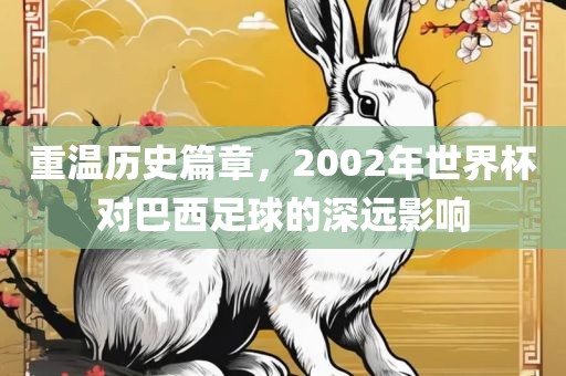 重温历史篇章，2002年世界杯对巴西足球的深远影响衡水勇创橡塑制品有限公司