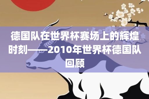 德国队在世界杯赛场上的辉煌时刻——2010年世界杯德国队回顾