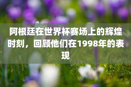 阿根廷在世界杯赛场上的辉煌时刻，回顾他们在1998年的表现