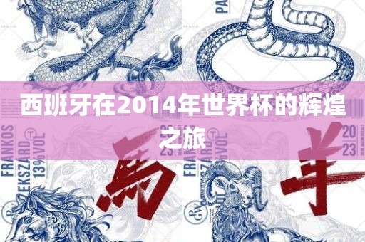 西班牙在2014年世界杯的辉煌之旅