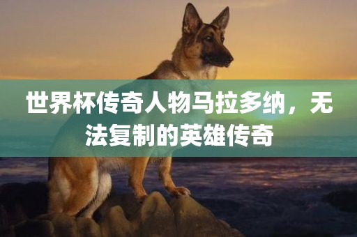 世界杯传奇人物马拉多纳，无法复制的英雄传奇
