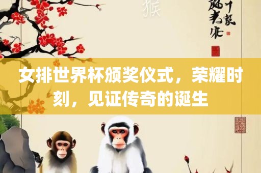 女排世界杯颁奖仪式，荣耀时刻，见证传奇的诞生