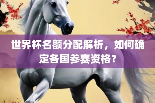 世界杯名额分配解析，如何确定各国参赛资格？