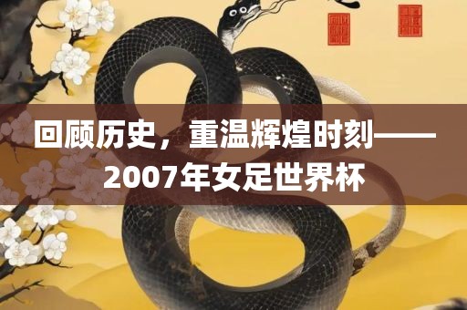 回顾历史，重温辉煌时刻——2007年女足世界杯