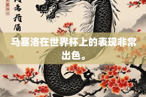 马塞洛在世界杯上的表现非常出色。