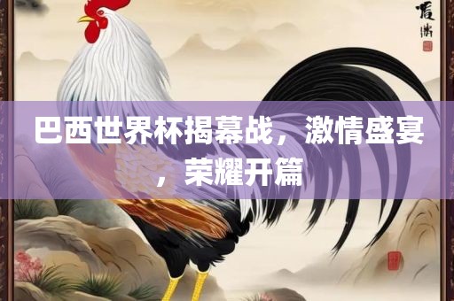 巴西世界杯揭幕战，激情盛宴，荣耀开篇