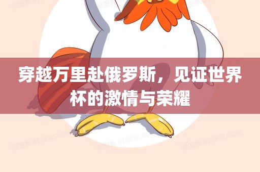穿越万里赴俄罗斯，见证世界杯的激情与荣耀