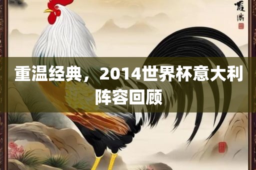 重温经典，2014世界杯意大利阵容回顾