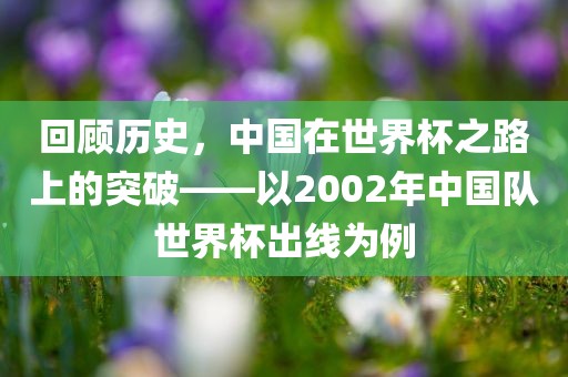 回顾历史，中国在世界杯之路上的突破——以2002年中国队世界杯出线为例