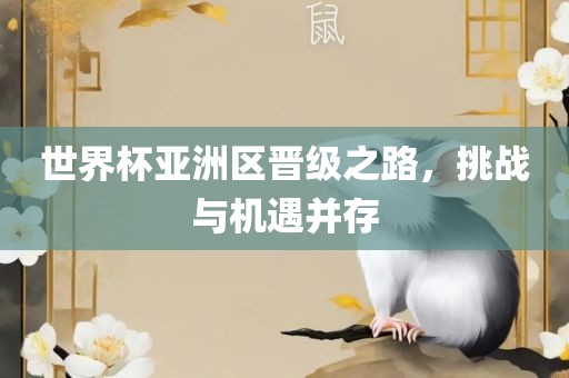 世界杯亚洲区晋级之路，挑战与机遇并存