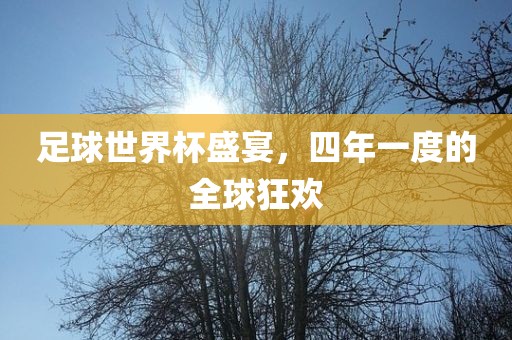 足球世界杯盛宴，四年一度的全球狂欢