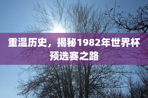 重温历史，揭秘1982年世界杯预选赛之路衡水勇创橡塑制品有限公司