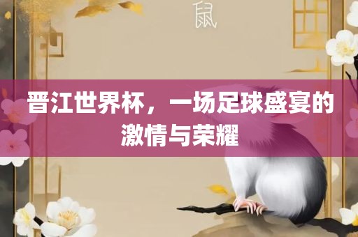 晋江世界杯，一场足球盛宴的激情与荣耀