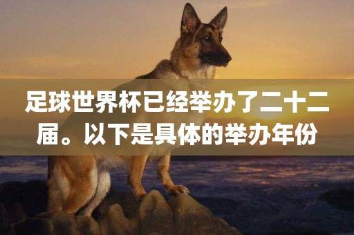 足球世界杯已经举办了二十二届。以下是具体的举办年份