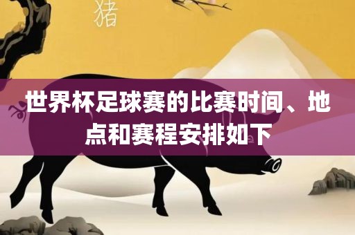 世界杯足球赛的比赛时间、地点和赛程安排如下