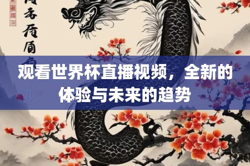 观看世界杯直播视频，全新的体验与未来的趋势