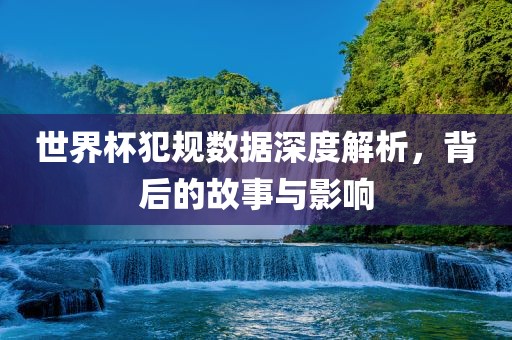 世界杯犯规数据深度解析，背后的故事与影响
