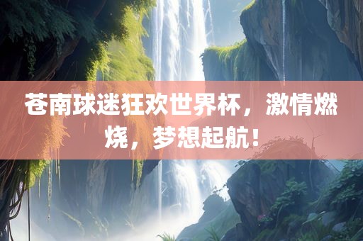 苍南球迷狂欢世界杯，激情燃烧，梦想起航！