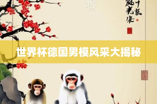 世界杯德国男模风采大揭秘