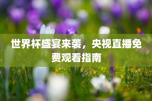世界杯盛宴来袭，央视直播免费观看指南